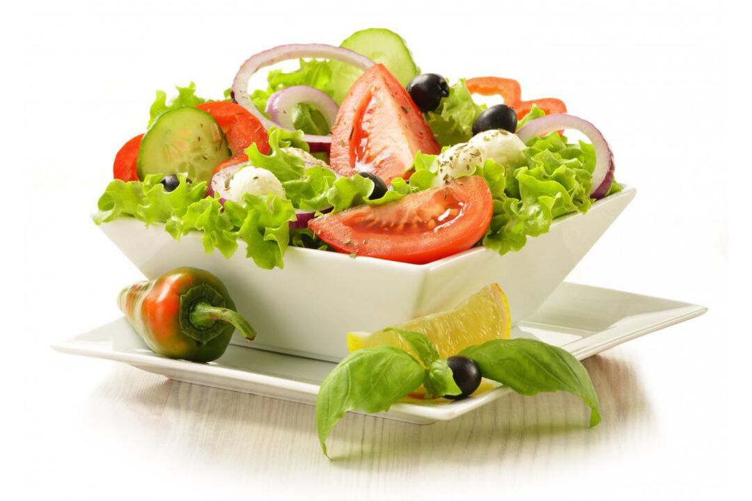 A kémiai diéta zöldségnapjain finom salátákat készíthet
